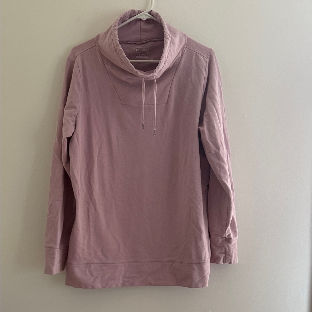 L.L. Bean Mauve Cowl Neck Sweater